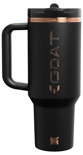 40 oz Stanley Quencher ProTour Flip Straw Tumbler Messi Goat Black