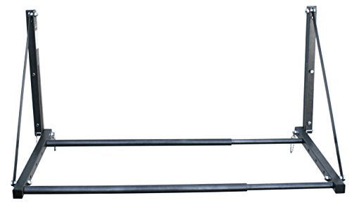 MaxxHaul Adjustable Wall Mount Folding Tire Rack - Grey, Supports 4 Tires