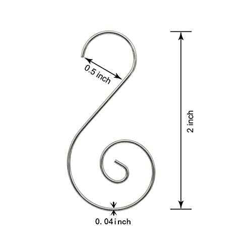 Supoice 160 Pcs Stainless Steel Christmas Ornament Hooks - Perfect for Tree Decorations