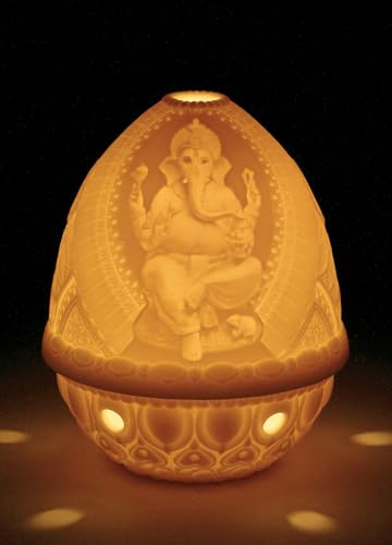 LLADRÓ Lord Ganesha Lithophane Porcelain Night Light Handmade Spain