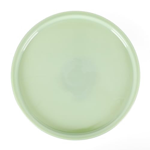 Green Jadeite Cake Stand with Glass Dome - 10-Inch Vintage Pedestal Dessert Plate