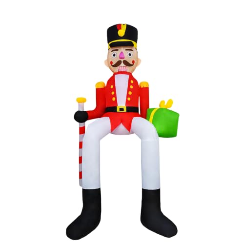 10 FT Outdoor Christmas Inflatable Nutcracker Decoration with LED Lights