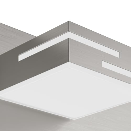 Nickel 36-Inch Dimmable LED Bathroom Vanity Light with 5 Acrylic Heads