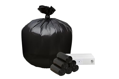 33-Gallon Heavy-Duty Trash Bags 1.2 Mil Thick Black 150 Pack - Made in USA