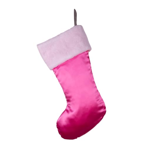 Pink Minnie Mouse Christmas Stocking with Tree - Holiday Decor