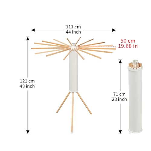Foldable Clothes Drying Rack with Wooden Tripod - Space-Saving Laundry Stand