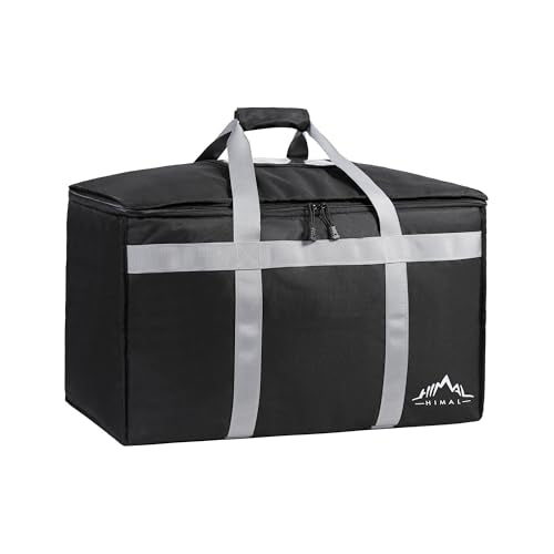 Himal Outdoors Black Insulated Food Delivery Bag XXXL 23x15x14 inches for Hot Cold Food