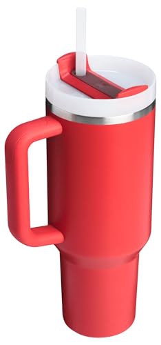 Stanley Quencher H2.0 Flow State Tumbler 40 oz Chili Red | Vacuum Insulated Drinkware