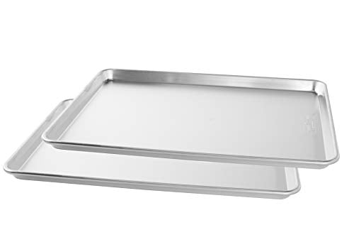 Extra Large Baking Sheet Set 21x15 Inch Commercial Aluminum Pan 2 Pack - USA Made