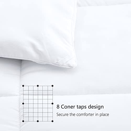 TEXARTIST White Queen Comforter, All Season Down Alternative Duvet