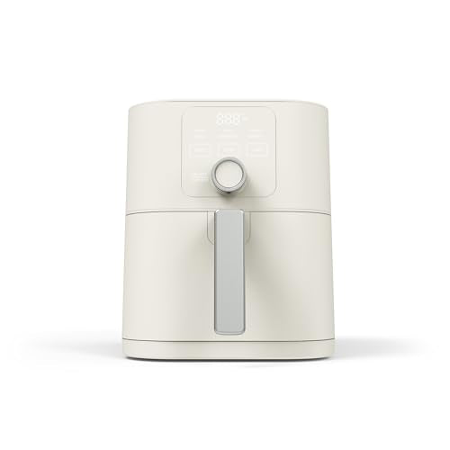 Martha Stewart 6-Quart Air Fryer with 6 Presets - Space Saving, Linen Cream