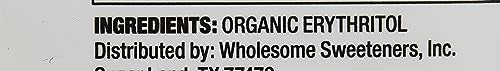 Wholesome Sweeteners 12-Ounce Organic Erythritol Sweetener, Zero Calorie Sweetener, Keto Friendly, Non GMO, Gluten Free & Vegan Sweetener, 8 Pack
