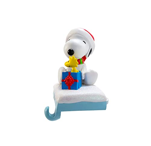 Snoopy & Woodstock Stocking Holder – Kurt Adler 4.6" Brass Resin