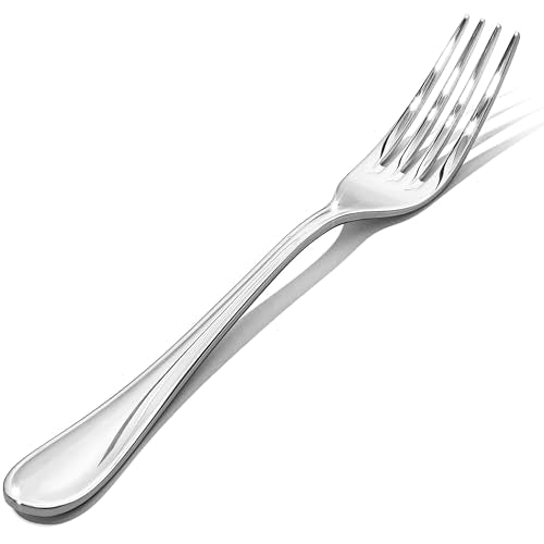 12-Piece Dinner Fork Set - 8-Inch Teardrop Stainless Steel Cutlery - Variation of THIS listing