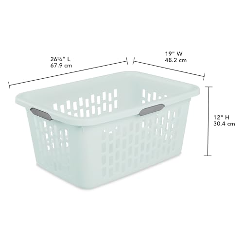 2.0 Bushel Rectangular Laundry Basket - Mint, 6-Pack, Plastic Clothes Hamper