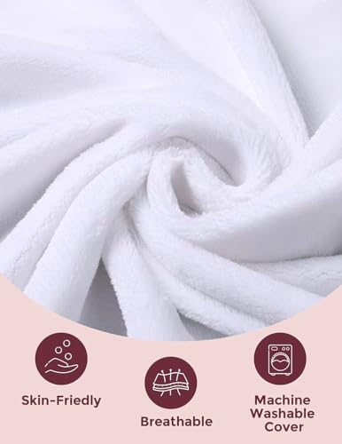 White Side Sleeper Wedge Cushion - Adjustable, Soft, Breathable & Removable Cover