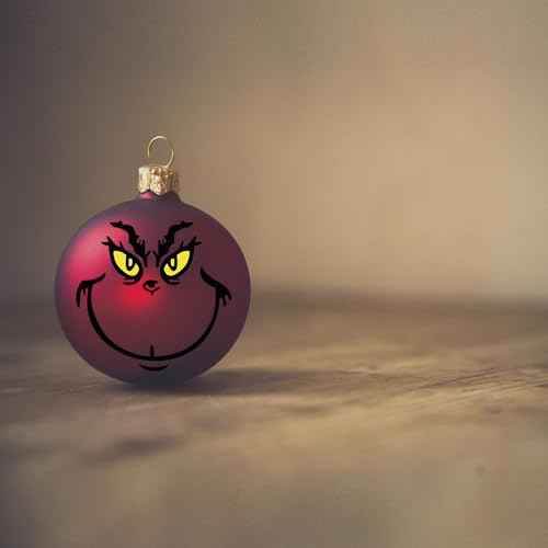 10 Pcs Christmas Ornament Decorations, Vinyl Stickers - 2.2*2.2in, Waterproof, DIY Face Stickers for Windows & Parties