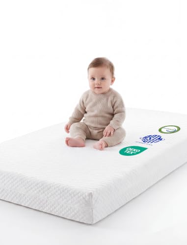 Dual-Sided Toddler Crib Mattress - Waterproof Memory Foam Support