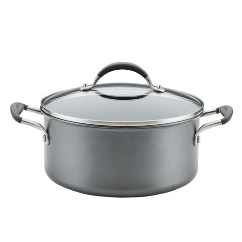 Circulon 5-Quart Nonstick Dutch Oven with Lid - Induction Safe, Dishwasher Safe, Graphite