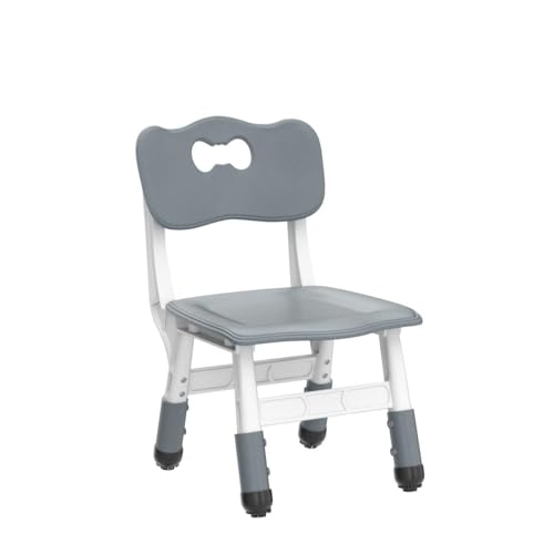 FUNLIO Adjustable Kids Chair Set Grey 2pcs - Height-Adjustable Toddler Seating for Ages 3-8, Sturdy Child Chairs with 220lbs Capacity