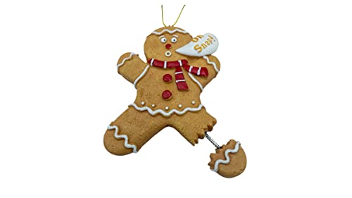 Funny Gingerbread Man Christmas Ornament - Broken Leg Holiday Decor