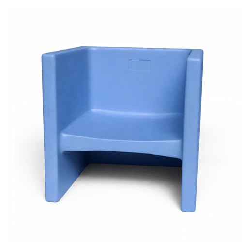 Children's Factory 3-in-1 Cube Chair for Kids Sky Blue - Versatile Classroom Seating with Flip & Convertible Design
