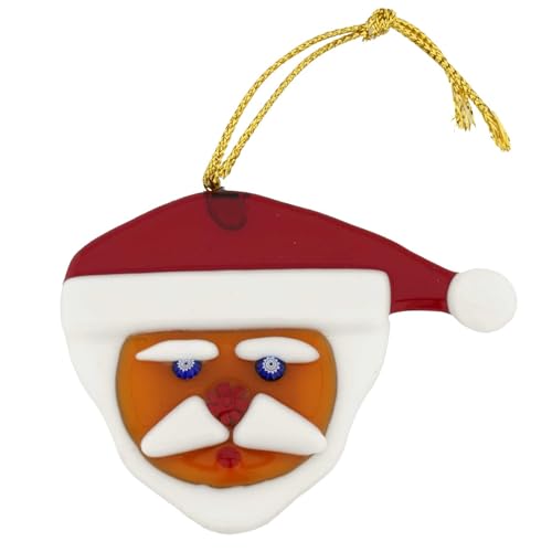 Murano Glass Santa Claus Christmas Ornament - Handmade Italian Holiday Decor