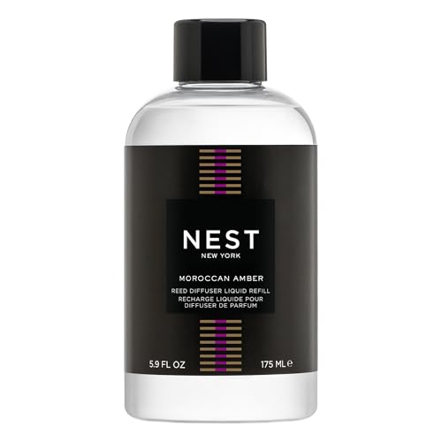 NEST New York Moroccan Amber Reed Diffuser Refill - 5.9 fl oz, Up to 90 Days Fragrance