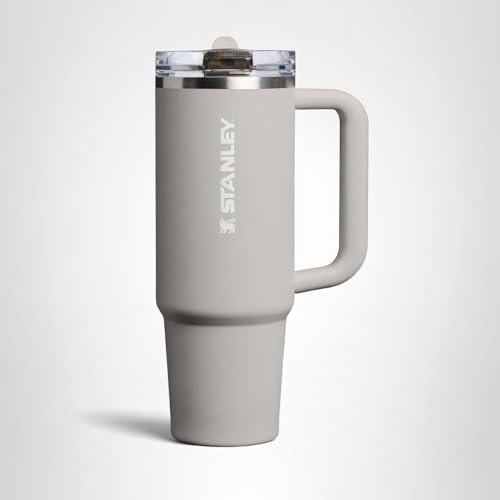 STANLEY Quencher ProTour Flip Straw Tumbler with Leakproof Lid 30 oz | Built-In Straw & Handle | Cupholder Compatible for Travel | Insulated Stainless Steel Cup | BPA-Free | Ash