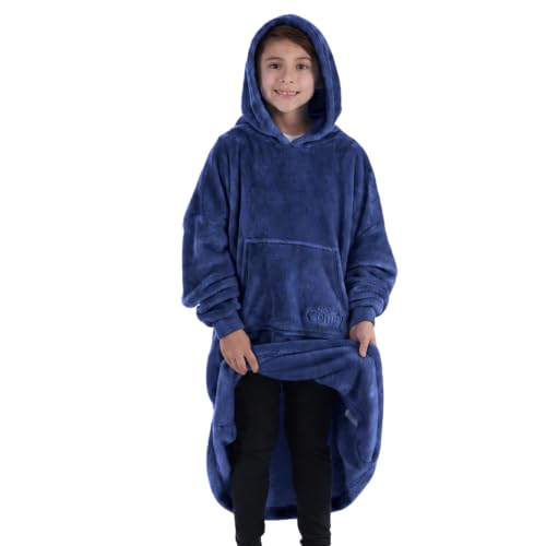 Kids Light Blue Wearable Blanket - The Comfy Dream Jr Shark Tank No Sherpa