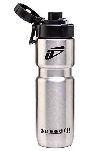Speedfil Speedflask 21oz Insulated Stainless Steel Cycling Water Bottle with Bounce Back Lid - Silver