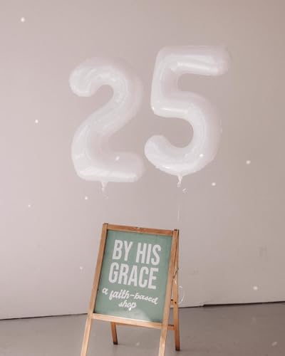 White Number 27 Balloon 40 inch, 27 Number Balloons, 27th White Birthday Decorations for Girls Boys 27 Year Old Party Supplies