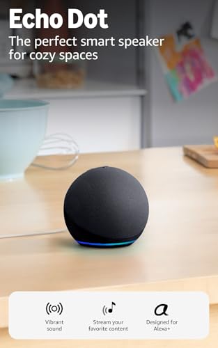 Echo Dot (Newest Model) Charcoal Smart Speaker with Alexa - Pack of 1, Device Only