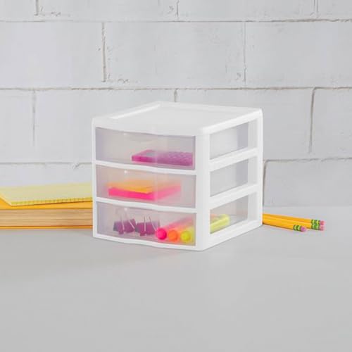 Sterilite 6-Pack Small Clearview Plastic Drawer Organizers for Desk, Office, Home