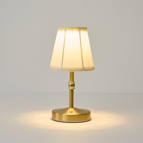 Mini Cordless LED Table Lamp - 3000mAh Battery, Dimmable & 3 Color Temp, Gold, 9.8 Inch, 1 Pack