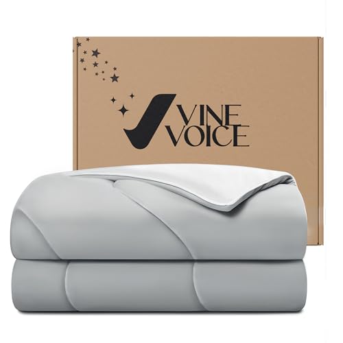 Cooling Comforter for Hot Sleepers, Queen 90x90, Silver Gray