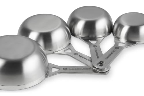 Measuring Cups Set - Stainless Steel, 4-Piece, Includes 1/4, 1/3, 1/2 & 1 Cup - Variation of This Listing