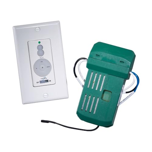 Minka-Aire Wall Control System - White, 3-Speed Fan & Light Dimmer