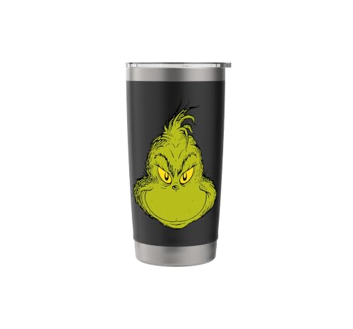 Dr. Seuss Grinch Stainless Steel Insulated Tumbler Black 20oz Christmas Gift