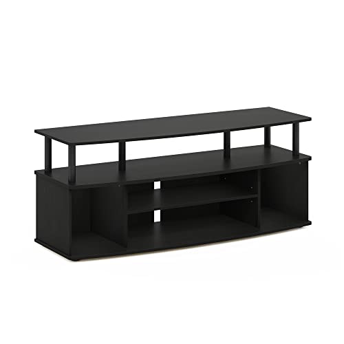 Furinno Jaya 4-Tier TV Stand for Up to 55 Inch TVs - Blackwood/Black