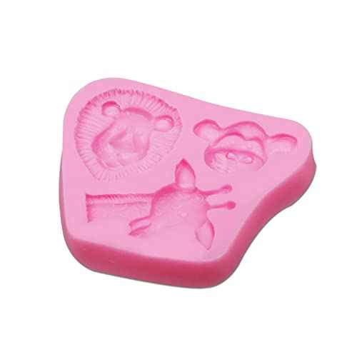 Elephant Chocolate Mold, Animal Theme Lion Giraffe Silicone Molds for Baby Shower Birthday Party Cake Decoration, Safari Animal Theme Cupcake Toppers Jelly Pudding