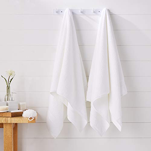 Amazon Basics 6-Pack Bath Towels, 100% Ring Spun Cotton, 600 GSM,