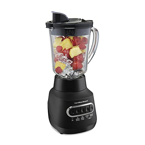 Hamilton Beach Quiet Blender 40 oz Glass Jar for Smoothies & Frozen Drinks