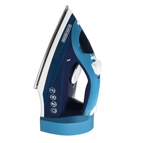 BLACK+DECKER Classic Steam Iron with Retractable Cord 12.72x5.63x6.30 inches
