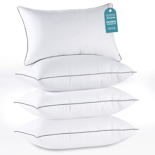 HUXMEYSON Pillows Standard Size Set of 4, Down Alternative Fill