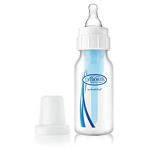 Dr. Brown's Specialty Feeding Starter Kit - 8oz Narrow Baby Bottles & Paced Feeding Valve, Includes 5 Bottles & Accessories