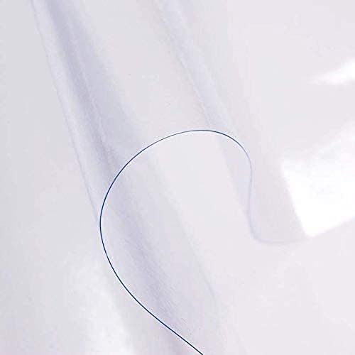 sancua 100% Waterproof Rectangle PVC Tablecloth - 60 x 140 Inch - Oil Proof Spill Proof Vinyl Table Cloth, Wipe Clean Table Cover for Dining Tables, Buffet Parties and Camping, Crystal Clear