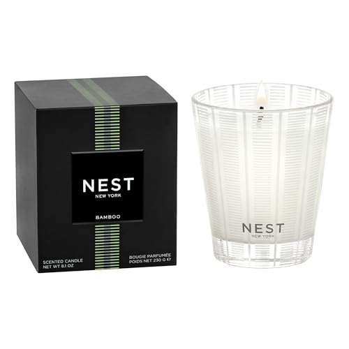 Scented Classic Candle - Bamboo - 8.1 oz, Up to 60-Hour Burn Time, Reusable Glass Vessel