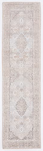 SAFAVIEH Restoration Vintage Collection Runner Rug 2'3 x 7', Beige & Sand, Handmade Wool