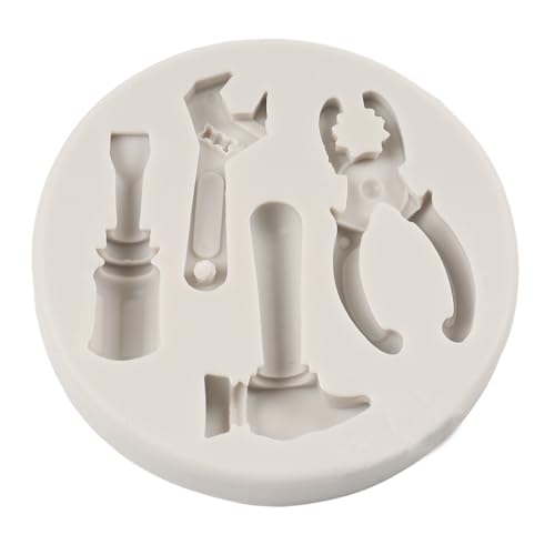 QDMOLDS Style A Construction Tools Silicone Mold for Cake & Chocolate Decoration